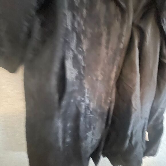 Eileen Fisher Women's Patina Jaquard Open front Coat Stretch, black, plus Sz. 1X - Picture 14 of 16